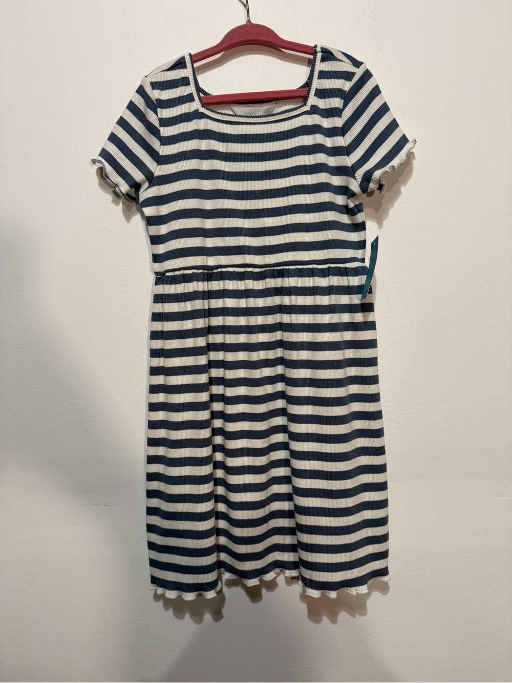 NWT Blue and White Market & SpruceStriped Kids Dress